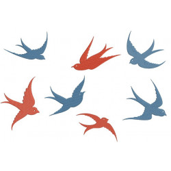 Stickserie - Schwalben